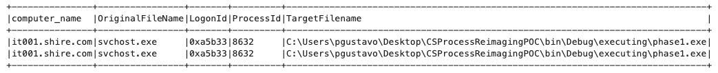 Query Output