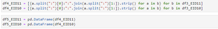Pulling data from list to an array to stip out “:” between columns and data