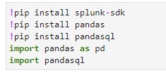 List of libraries needed to connect to Splunk Enterprise