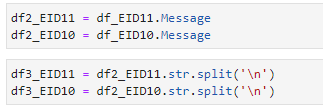 Extracting the Message piece of the data and removing \n’s