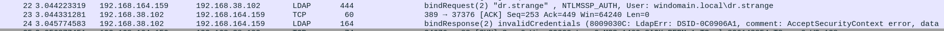 Wireshark: Invalid creds Red Flag