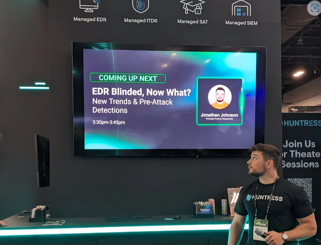 Speaking at BlackHat. Photo cred to my twin John Hammond.